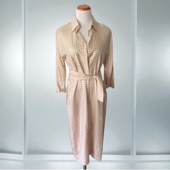 New! MAX MARA NEW Silk Belted Dress Size Medium - Picture 1 of 11